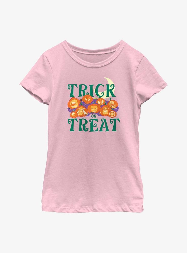 Marvel Avengers Pumpkins Trick Or Treat Youth Girls T-Shirt