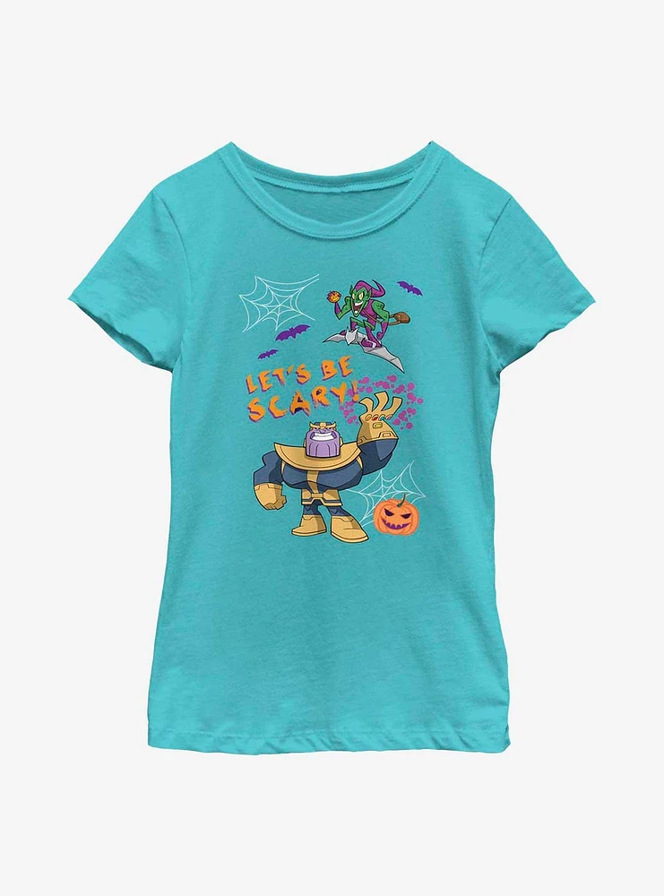 Marvel Avengers Be Scary Thanos Green Goblin Youth Girls T-Shirt