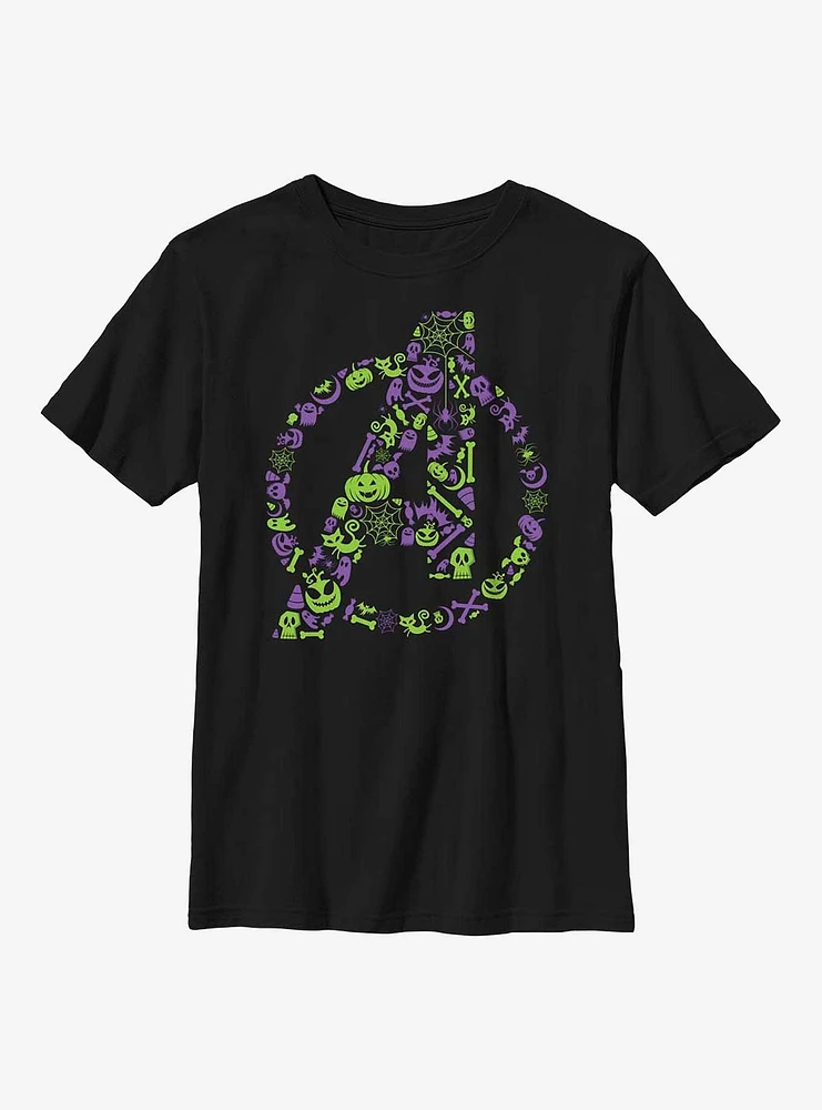 Marvel Avengers Halloween Logo Youth T-Shirt