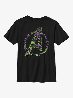 Marvel Avengers Halloween Logo Youth T-Shirt