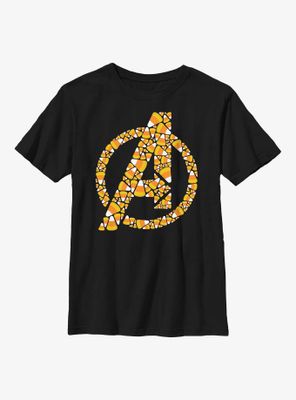 Marvel Avengers Candy Corn Symbol Youth T-Shirt