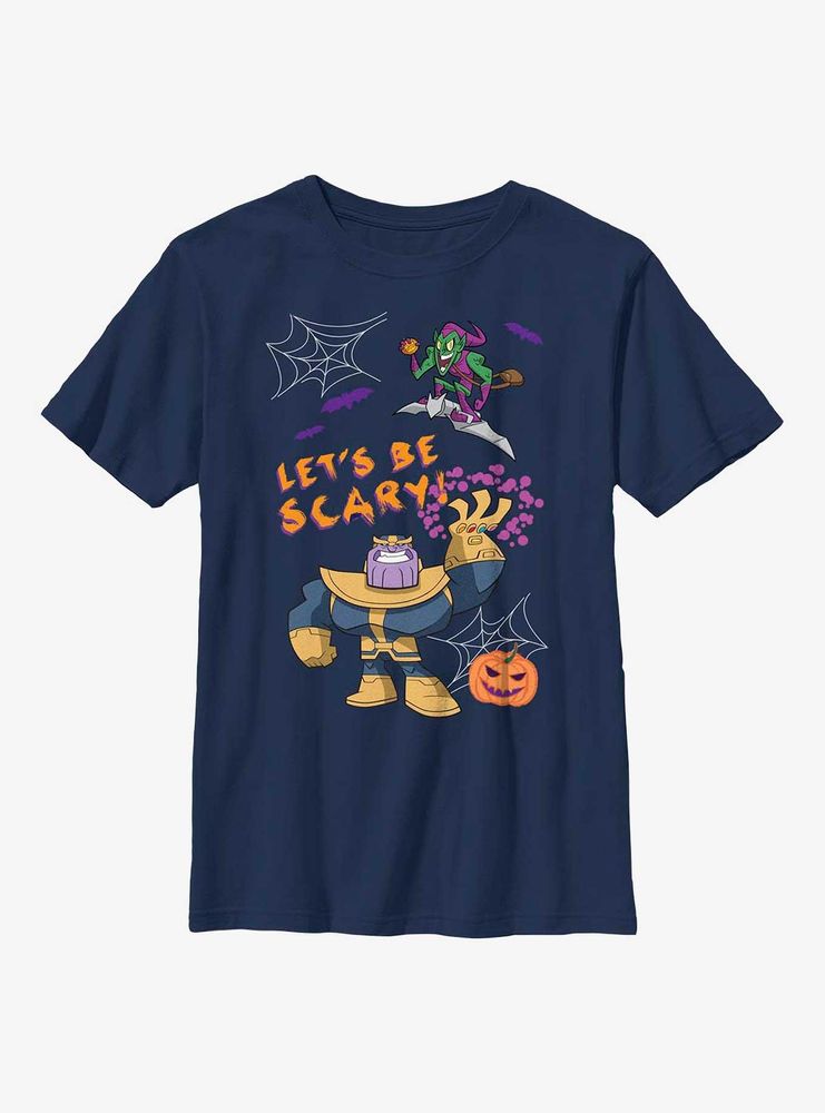 Marvel Avengers Be Scary Thanos Green Goblin Youth T-Shirt