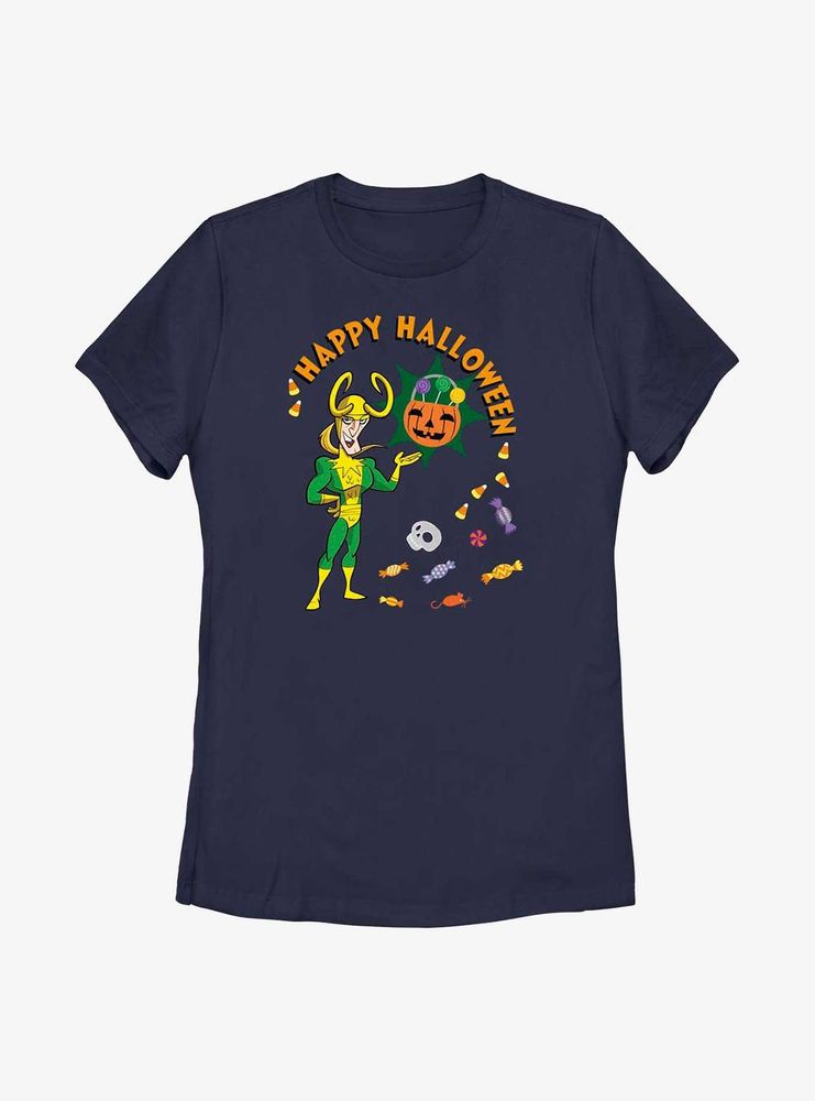 Marvel Loki Happy Halloween Womens T-Shirt