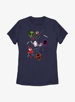 Marvel Spider-Man Trio Spifderverse Womens T-Shirt