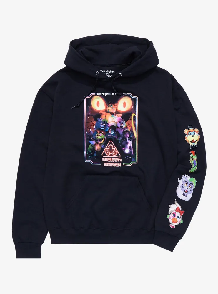 Five Nights At Freddy's: Security Breach Characters Glow-In-The-Dark Hoodie