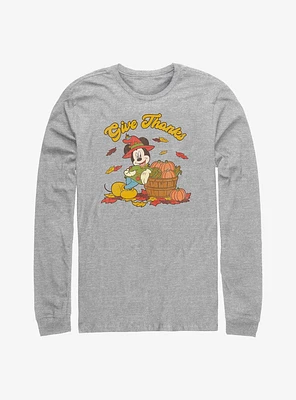Disney Mickey Mouse Give Thanks Long-Sleeve T-Shirt