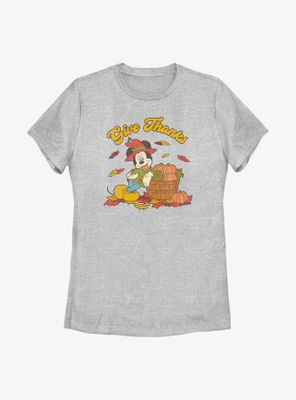 Disney Mickey Mouse Give Thanks Womens T-Shirt