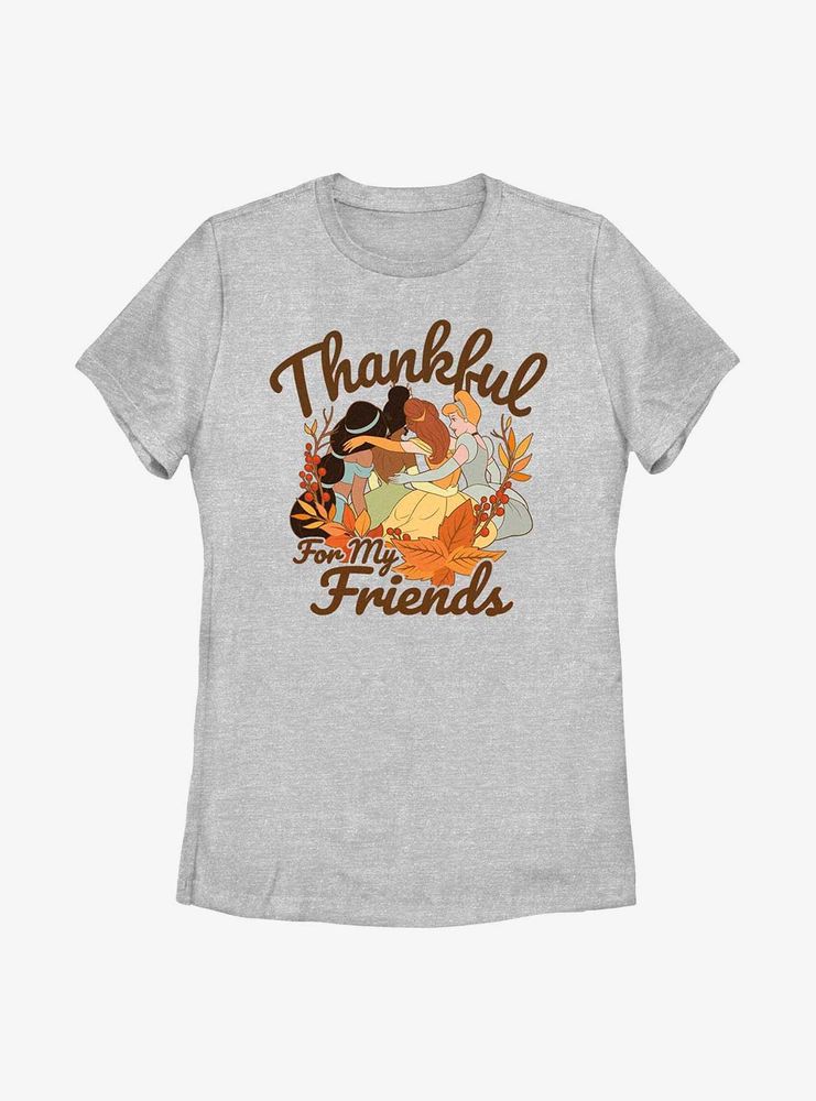 Disney Princesses Thankful For My Friends Womens T-Shirt