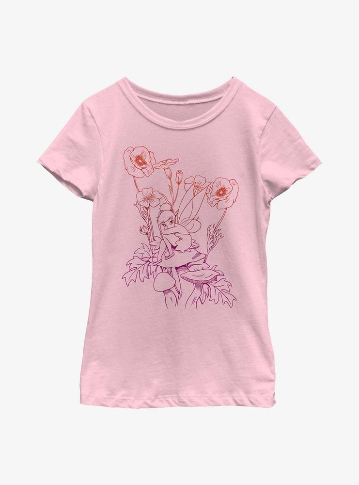 Disney Tinker Bell Fall Mushroom Youth Girls T-Shirt