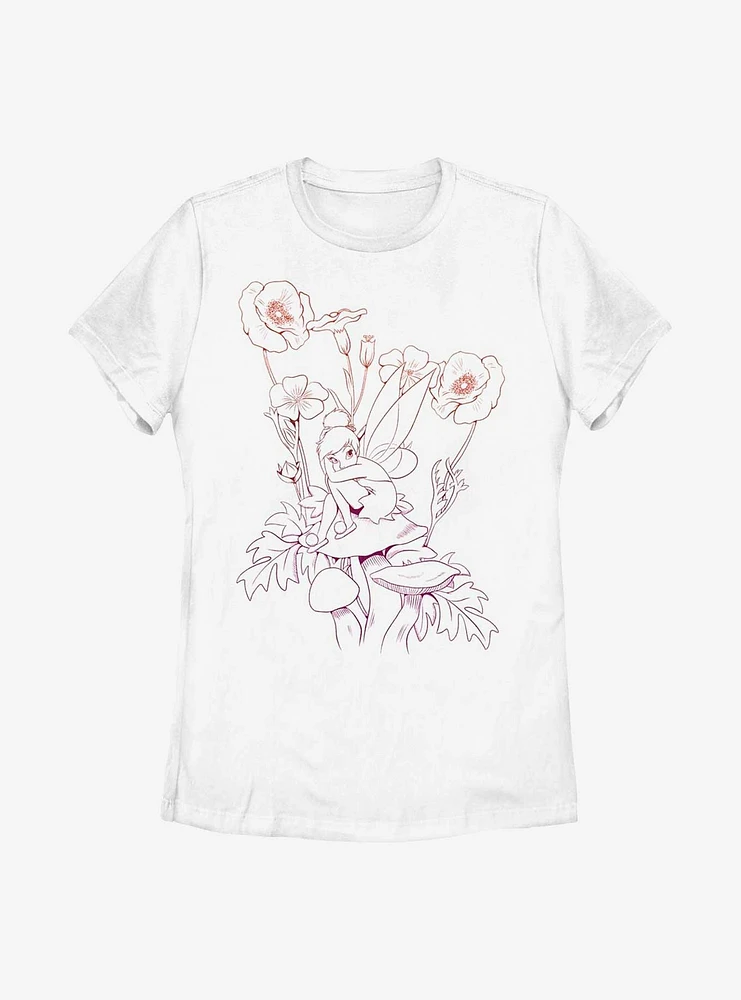 Disney Tinker Bell Fall Mushroom Womens T-Shirt