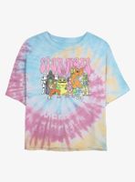 Star Wars Groovy Characters Womens Tie-Dye Crop T-Shirt