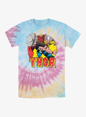 Marvel Thor The Mighty Mjolnir Throw Tie-Dye T-Shirt