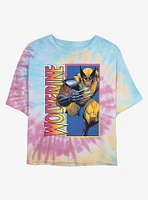 Marvel Wolverine Classic Womens Tie-Dye Crop T-Shirt