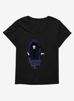 Wednesday Raven Womens T-Shirt Plus