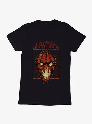 Halloween Horror Nights Pumpkin Face Womens T-Shirt