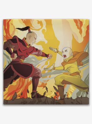 Avatar: The Last Airbender Aang & Zuko Action Scene Canvas Wall Decor