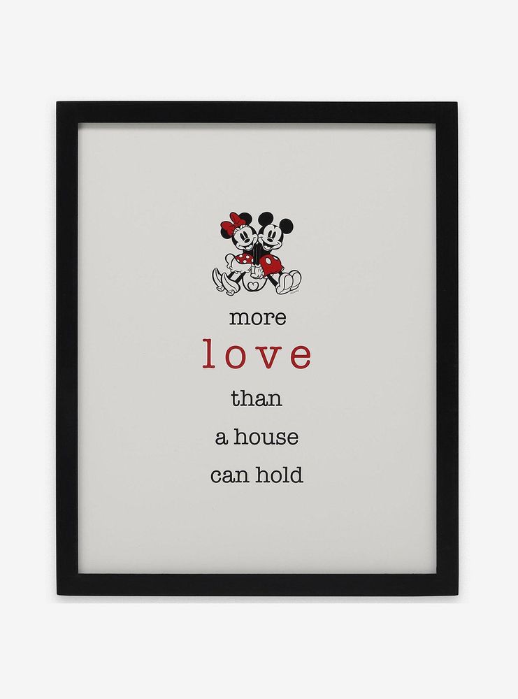 Disney Mickey Mouse Minnie Love Wood Wall Decor