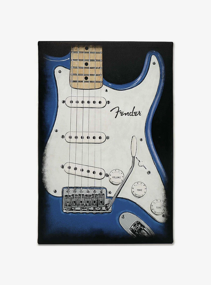 Fender Blue Strat Canvas Wall Decor