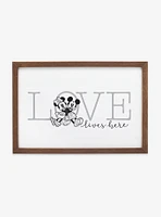 Disney Mickey Mouse Minnie Love Lives Here Wood Wall Decor