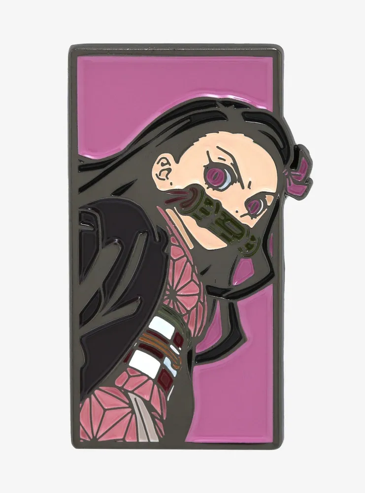 Demon Slayer: Kimetsu no Yaiba Nezuko Pink Rectangle Frame Enamel Pin - BoxLunch Exclusive