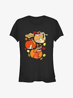 Cartoon Network Cow and Chicken Thankful Pumpkins Girls T-Shirt