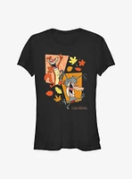 Cartoon Network I Am Weasel Dancing Leaves Girls T-Shirt