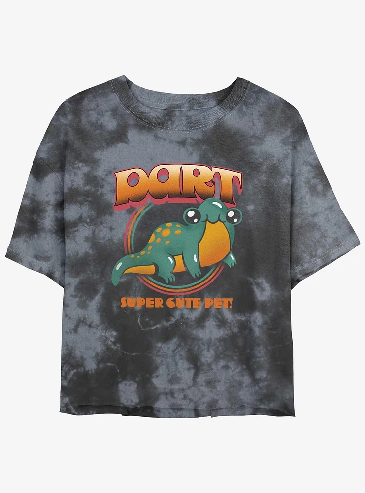 Stranger Things Dart Time Mineral Wash Crop Girls T-Shirt