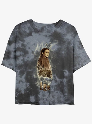 Stranger Things Max Badge Mineral Wash Crop Girls T-Shirt