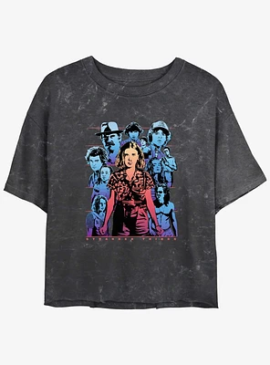 Stranger Things Populous Gaze Mineral Wash Crop Girls T-Shirt