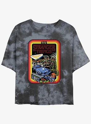Stranger Things Retro Mash Mineral Wash Crop Girls T-Shirt