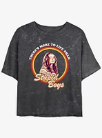 Stranger Things Stupid Boys Mineral Wash Crop Girls T-Shirt