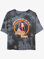 Stranger Things Stupid Boys Mineral Wash Crop Girls T-Shirt