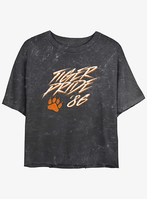 Stranger Things Tiger Pride Mineral Wash Crop Girls T-Shirt