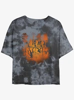 Stranger Things Upside Down Mineral Wash Crop Girls T-Shirt