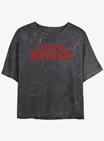 Stranger Things Upside Down Logo Mineral Wash Crop Girls T-Shirt