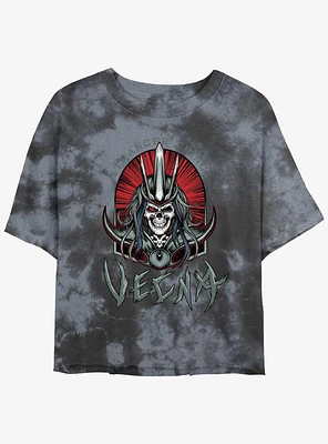 Stranger Things Vecna Tombstone Badge Mineral Wash Crop Girls T-Shirt
