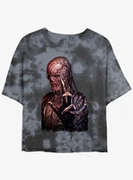 Stranger Things Vecna Portrait Mineral Wash Crop Girls T-Shirt