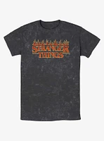 Stranger Things Fire Logo Mineral Wash T-Shirt