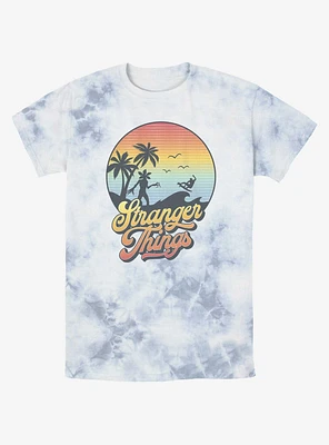 Stranger Things Retro Sun Mineral Wash T-Shirt