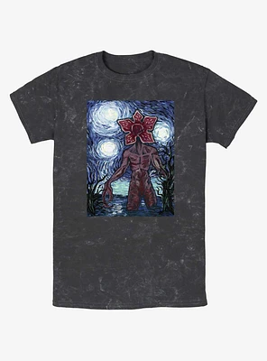 Stranger Things Starry Demogorgon Mineral Wash T-Shirt