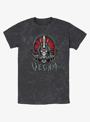 Stranger Things Vecna Tombstone Badge Mineral Wash T-Shirt