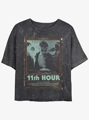 Stranger Things 11th Hour Mineral Wash Crop Girls T-Shirt