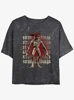 Stranger Things Demogorgon Focus Mineral Wash Crop Girls T-Shirt