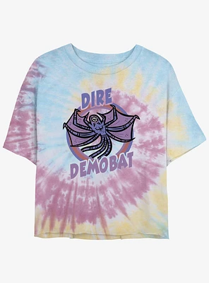 Stranger Things Dire Demobat Tie-Dye Crop Girls T-Shirt