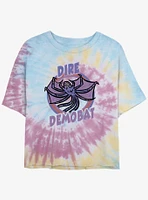 Stranger Things Dire Demobat Tie-Dye Crop Girls T-Shirt