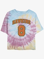 Stranger Things Hawkins Eight Tie-Dye Crop Girls T-Shirt
