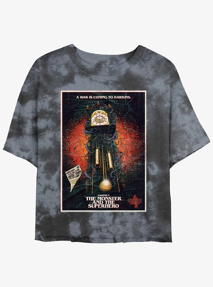 Stranger Things x Butcher Billy the Monster and Superhero Mineral Wash Crop Girls T-Shirt
