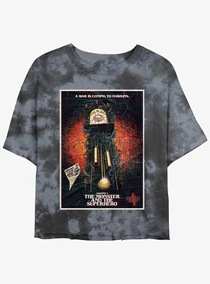 Stranger Things x Butcher Billy the Monster and Superhero Mineral Wash Crop Girls T-Shirt