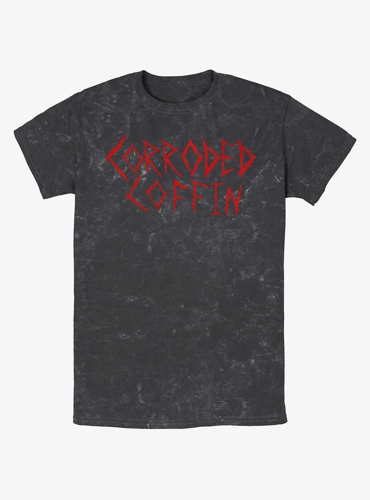 Stranger Things Corroded Coffin Mineral Wash T-Shirt