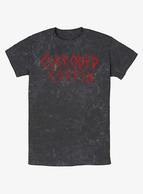 Stranger Things Corroded Coffin Mineral Wash T-Shirt